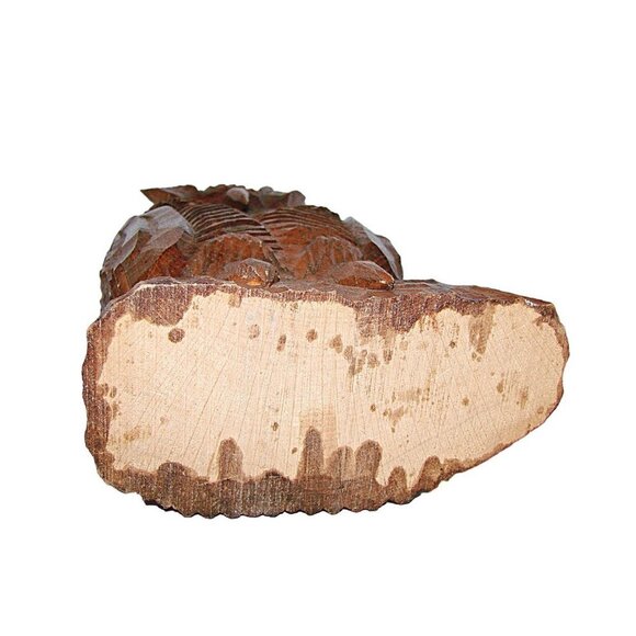 Vintage Handcrafted Wooden Sculpture Statue Art Home Decor Owl Figurine 12" Tall - Picture 7 of 11